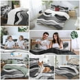 thumbnail image 5 of Black Grey Waves Bedding Duvet Cover Set Twin Size 4 Pieces Abstract Water Ripple Modern Gradient Bedding Set with Zipper Closure, 1 Comforter Cover 68x86 Inches 1 Flat Sheet & 2 Pillow Cases, 5 of 7