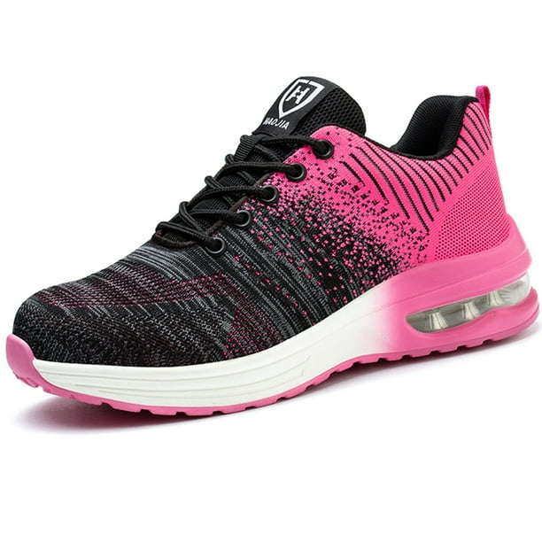 Zapatos de trabajo unisex Zapatillas de deporte transpirables con punta de acero (40 rosa) Ehuebsd Para Estrenar