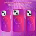 thumbnail image 6 of Designed for iPhone 15 Case Magnetic Fluorescent Iridescent Laser Cute Slim Phone Case for Women Men Girls Compatible with MagSafe Protective Luxury Cover 15 Hot Pink, 6 of 12