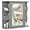 Grey, variant on YSNW Wall-Mounted Bathroom Cabinet with Mirror, Space-Saving Storage Organizer with Adjustable Shelves and Open Compartments (Brown)