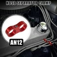 thumbnail image 2 of Unique Bargains 2pcs Car AN12 24mm Hose Separator Clamp Oil Line Brake Line Aluminum Alloy Fuel Line Bracket Red, 2 of 6