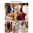 thumbnail image 5 of Anygrew Women's Lightweight Cardigans Casual 3/4 Sleeves Shrugs Open Front Cropped Cardigan Bolero for Dress, 5 of 8