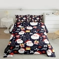 thumbnail image 3 of Manfei Kawaii Santa Claus Bedding Comforter Set for Kids, Cartoon Christmas Tree Twin Comforter Sets, Winter Festival Reversible Bedding Set, Lightweight Room Decor, 2pcs, 3 of 9