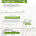 thumbnail image 6 of Clothes Drying Rack, Laundry Drying Rack Wall Mount, 3-Fold Wall Mounted Clothes Drying Racks for Hanging Clothes, Foldable & Sturdy Space Saver for Laundry Room -White, 6 of 13