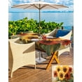 thumbnail image 5 of Fsddascl Summer Sunflowers Outdoor Tablecloth - 54x80 Inch Rectangle Dining Table Cover, Vintage Oil Painting Floral Leaf Plant Waterproof Outdoor Table Cloth with Umbrella Hole & Zipper for Patio, 5 of 7