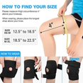 thumbnail image 3 of Knee Supports Open Patella Knee Brace For Men Women Neoprene Knee Braces For Joint Pain Sports Walking Running Black Large, 3 of 5