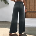 thumbnail image 6 of Babysbule Womens Wide Leg Pants Women's Workout Dancing Party Trousers Casual Loose High Waist Solid Color Pants, 6 of 7