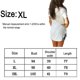 thumbnail image 2 of Dinheiro Camiseta Larga de Manga Corta con Cuello en V y Ajuste Relajado para Mujer, Blanco, XL,, 2 of 5