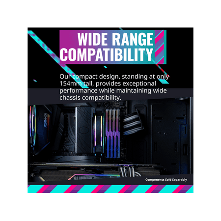 Cooler Master - Hyper 212 Halo 120mm CPU Cooling Fan with Gen 2 RGB Lighting - Black Edition