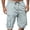 AL13_Silver, variant on Resicozy Mens Cargo Shorts Lightweight Elastic Waist Knee Length Bermuda Shorts with Pockets Summer Short Cargo Pants Silver L