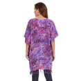 thumbnail image 5 of Beautybatik Orchid purple Batik Caftan Boho Hippie Women Tunic Top Blouse Plus Size 1X, 5 of 5
