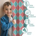 thumbnail image 3 of Blackout Kids Curtains,Red Teal Checkerboard Checkered Pattern Childrens Insulated Curtains Set Of 2,Bedroom Essentials,Toddler Room Decor 42"x63", 3 of 5