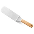 thumbnail image 5 of Bundlepro Solid Stainless Steel Spatula Turner Flipper for Grill,Riveted Wood Handle,Silver, 5 of 7