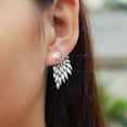 thumbnail image 3 of Opvise 1 Pair Ear Studs Rhinestone Inlaid Christmas Gifts Alloy Women Angel Wing Ear Studs for Daily Life, 3 of 7