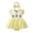 a-Yellow23178, variant on Baby Girls Jumpsuit Short Sleeve Peter Pan Collar Romper Dress Smocked Bodice Bee Embroidery Matching Bow Headband Set For Infant Holiday Daily Wear
