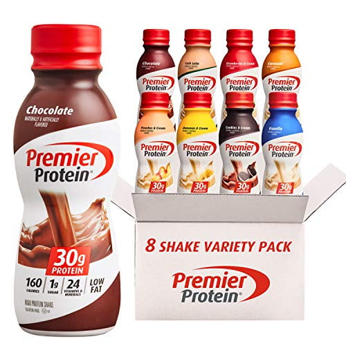 Premier Protein Shake 8 Flavor Variety Pack 30g Protein 1g Sugar 24