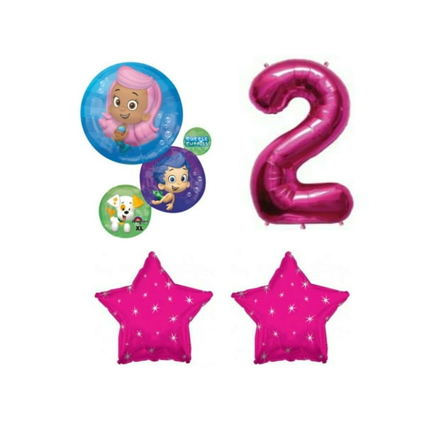 Bubble Guppies 2nd Happy Birthday party balloons Decoration Supplies 4