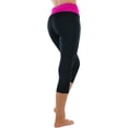 thumbnail image 5 of ToBeInStyle Women's Comfy Capri Yoga Pants with Criss-Cross Design, 5 of 7