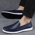thumbnail image 6 of Men's Casual Loafers Slip On Leather Shoes Lightweight Driving Shoes Moccasins Classic Penny Loafer Flats Boat Shoes Outdoor Walking Shoes, 6 of 10