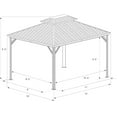 thumbnail image 7 of Kozyard 10x12ft Caesar Hardtop Gazebo, Steel Frame with Mosquito Netting and Sidewalls, Brown, 7 of 7