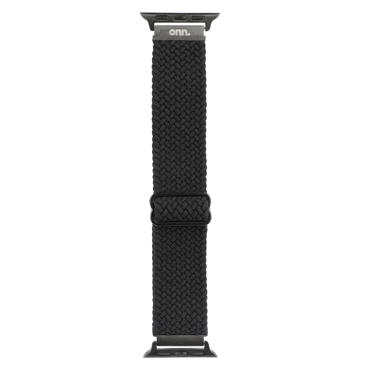 onn Universal Woven Knit Watch Band, Compatible with Apple, Samsung Galaxy & Garmin – Black (Unisex)