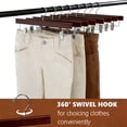 thumbnail image 4 of BagDream Wooden Pants Hangers with Clips, 14 Inch Wood Skirt Hangers Trousers Bottom Hangers for Jeans, Slacks, Shorts, 20 Pack, Walnut, 4 of 7