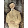 thumbnail image 2 of Modigliani, Amedeo 18x24 White Modern Wood Framed Museum Art Print Titled - Portrait of Monsieur Lepoutre, 2 of 4