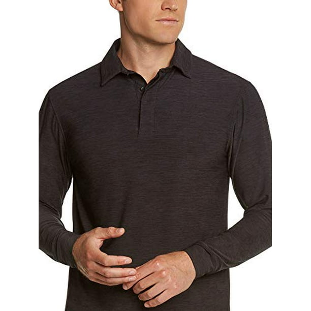 Three Sixty Six Men's Dry Fit Long Sleeve Polo Golf Shirt, Moisture