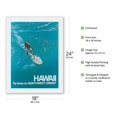 thumbnail image 2 of Hawaii - Surfer - Fly there on Northwest Orient Airlines - Vintage Airline Travel Poster c.1970s - Japanese Unryu Rice Paper Art Print (Unframed) 18 x 24 in, 2 of 4