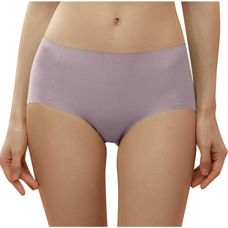 Erwazi Women s Seamless Hipster No Show Invisible Ice Silk Stretch Underwears Pack Bikini Underwear Panty