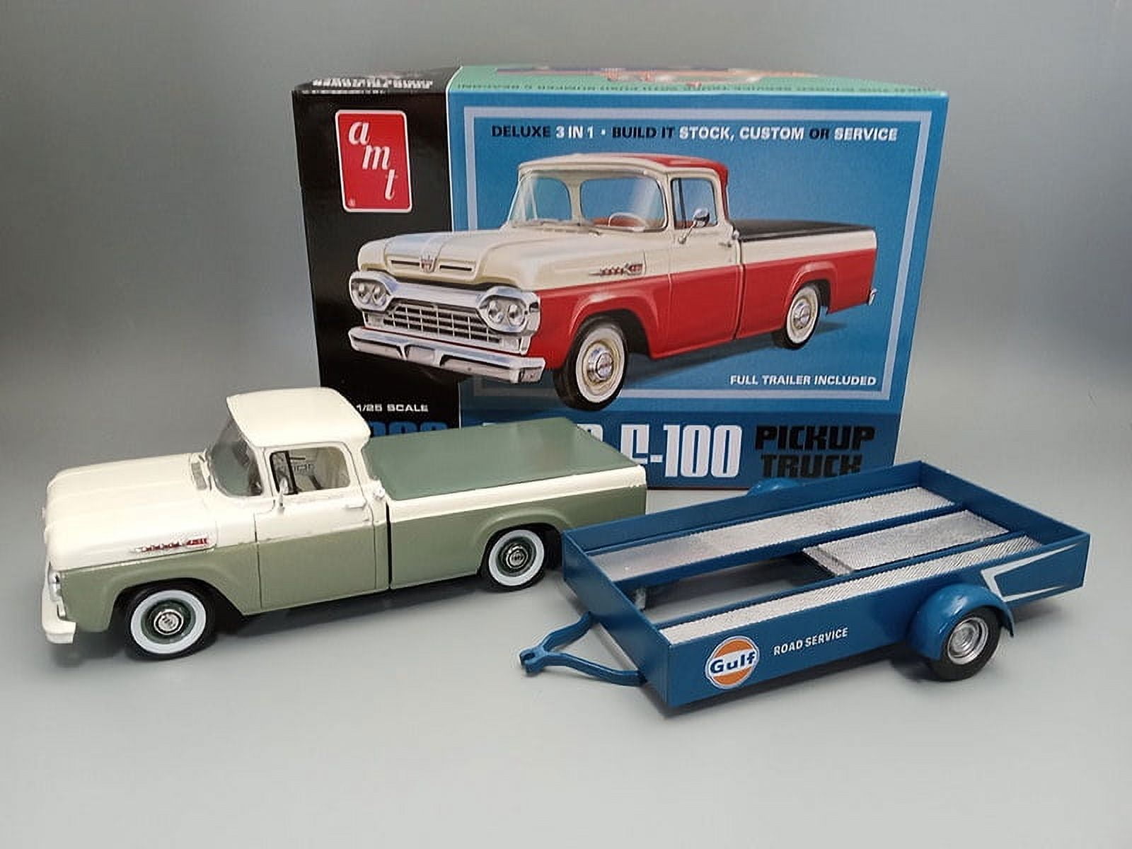 AMT 1960 Ford F-100 Pickup w/Trailer 1/25 Scale Model Kit