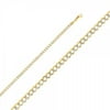 14K Gold 3.6 mm Cuban WP Chain : 20"