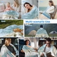 thumbnail image 5 of Summer Beach Chair Cooling Blanket, Lightweight Breathable Summer Throw Blanket with Double Sided Cold Effect, Coastal Palm Trees Canoeing Picnic Beach Blankets Bed Sheet for Hot Sleepers 30"x40", 5 of 8