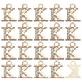 thumbnail image 1 of Uxcell 20 Pack Rhinestone K Letter Charm for DIY Bracelet/Wristbands/Jewelry Gold 0.39" x 0.51", 1 of 6