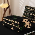 thumbnail image 6 of Homewish Bohemian Bear Animals Zipper Queen Comforter Set with Fitted Sheet and 2 Pillowcases,Retro Geometric Rhombus Zipper Bedding Set,Black Reversible,4pcs, 6 of 8