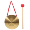thumbnail image 1 of Chinese Traditional Percussion Instrument Gong With Wooden Hammer Beater Mallet And Hanging String For Festivals And Celebrations, 1 of 8