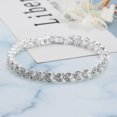 thumbnail image 1 of Pulsera de cristal romano de lujo para mujer, pulseras de cadena de corazón de moda, brazalete de diamantes de imitación, accesorios de joyería nupcial, envío gratis, 1 of 4