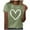 Army Green, variant on Fesfesfes Casual Tops for Women Casual Women's Round Neck Summer Gradient Print Regular Women's Short Sleeve Top Mama Tshirt 12(XXL)