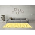 thumbnail image 3 of Ahgly Company Machine Washable Indoor Rectangle Solid Yellow Modern Area Rugs, 5' x 8', 3 of 4