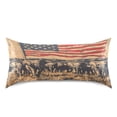 thumbnail image 3 of Dailycode Satin Pillow Case Standard Silk Pillow Cover for Hair and Skin Envelope Closure African Elephants and American Flag 20"x26", 3 of 9