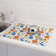 thumbnail image 6 of Honeii Flower print Super Absorbent Coffee Bar Mat Hide Stain Coffee Maker Mat for Countertops Coffee Pot Dish Drying Mat for Kitchen Counter, 6 of 7