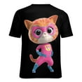 thumbnail image 6 of Super Kitties T-Shirt for Women Casual Printed Tee Stylish Soft Graphic Shirts Top Short-Sleeve Outfit S, 6 of 8