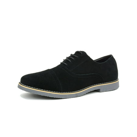 New York Bicycle Toe Oxford - Alpine Swiss Aston Mens Lace Up Oxfords Genuine Suede Cap Toe Formal Dress Shoes