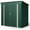 Green - 6X4Sloped-roof, variant on Lofka 6' x 4' Outdoor Storage Shed, Metal Garden Tool Storage Shed with Double Lockable Doors, Green