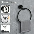 thumbnail image 3 of Stainless steel toilet towel rack bathroom towel rod hook towel rack set, 3 of 5