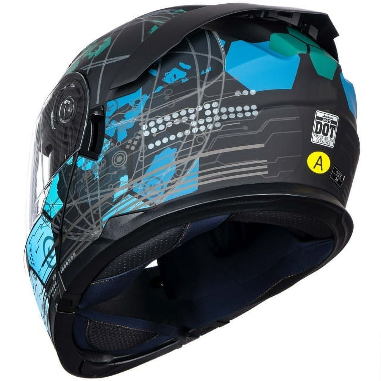 Jiekaiフルフェイス
黒　赤　Bluetooth　マイク付き
サイズMサイズ JIEKAI Adult Full Face Motorcycle Helmet with Double Visor