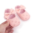 thumbnail image 4 of Gpaecead Baby Girls Bow Heart Embroidered Mary Jane Princess Shoes Faux Leather Soft Sole First Walker Flats For Daily Wear Pink, 4 of 7