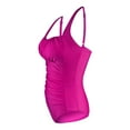 thumbnail image 6 of One Piece Swimsuit for Women Tummy Control Solid Pleated Suspender Fashionable Bathing Suits, 6 of 6
