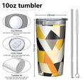 thumbnail image 4 of Modern Art Geometric 10oz Tumblers Stainless Steel Tumbler with Lid and Straw,Vacuum Insulated Double Wall Travel Tumbler Cups with Cleaning Brush for Coffee, Tea, 4 of 4