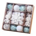 thumbnail image 4 of Juego de adornos navideños con bolas colgantes, adornos navideños creativos, decoración navideña para fiestas temáticas, hoteles y vacaciones. Azul Blanco, 4 of 10